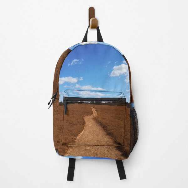 Item preview, Dusty Path Towards The Horizon in a Golden Field Under the Blue Sky designed and sold by citrusapple.