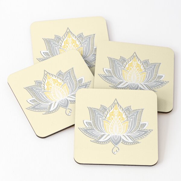 Item preview, Lotus Flower Mandala (Silver and Yellow) designed and sold by squishyrainbow.