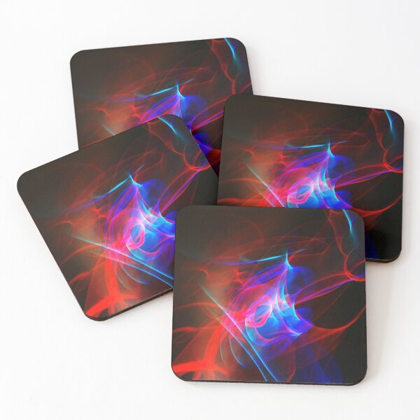 Item preview, Dramatic Neon Red And Blue Abstract - Long Night Exposure. designed and sold by Oaks Creations.