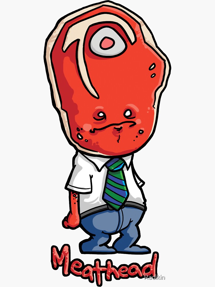 "Meathead" Sticker by Radikin Redbubble