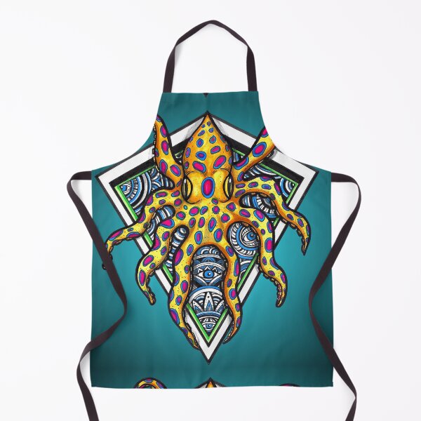 Item preview, Trippy Psychedelic Blue Ringed Octopus designed and sold by mayescol.