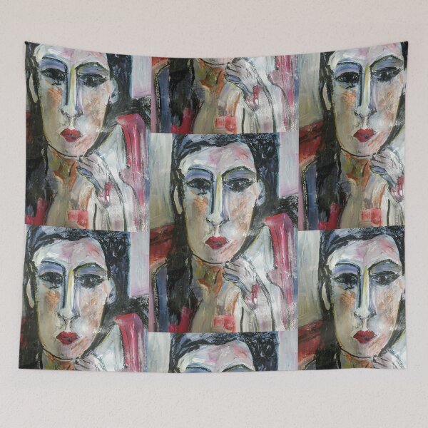 Item preview, Funky Abstract Portrait  designed and sold by vivbrad.