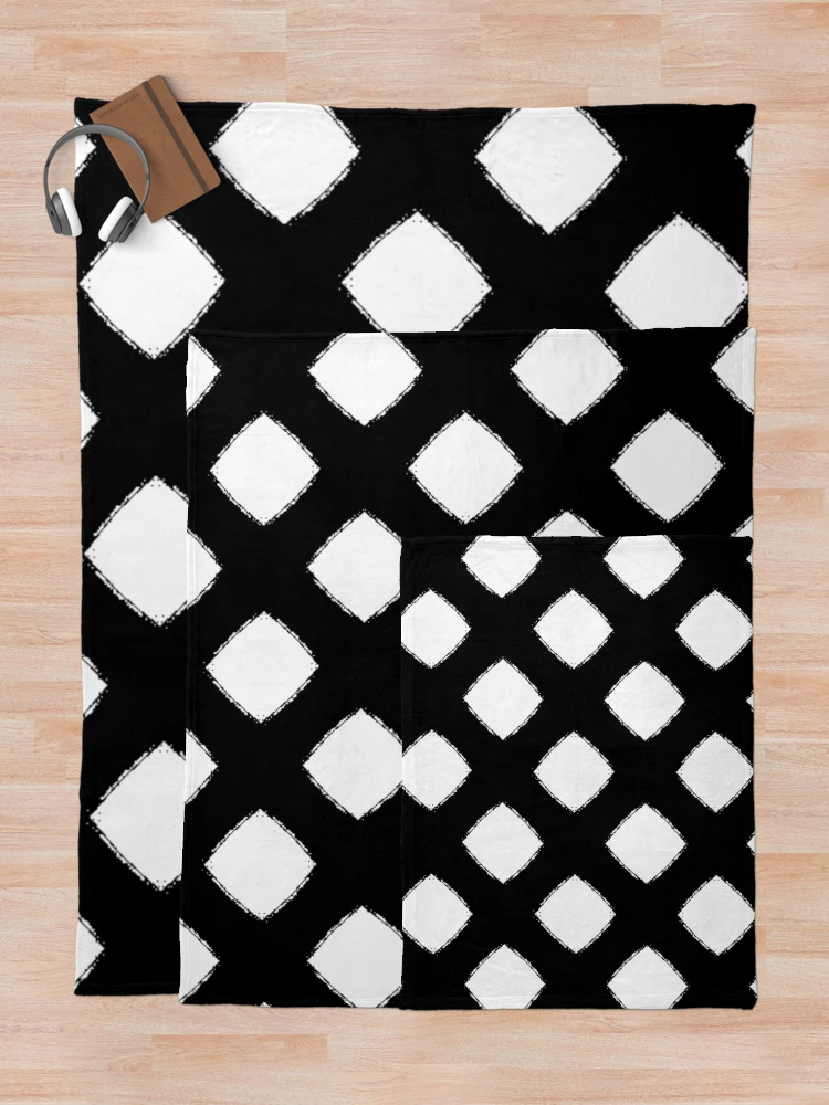 Thumbnail 5 of 6, Throw Blanket, Snow White Cubes Pattern designed and sold by PrimeScripts.