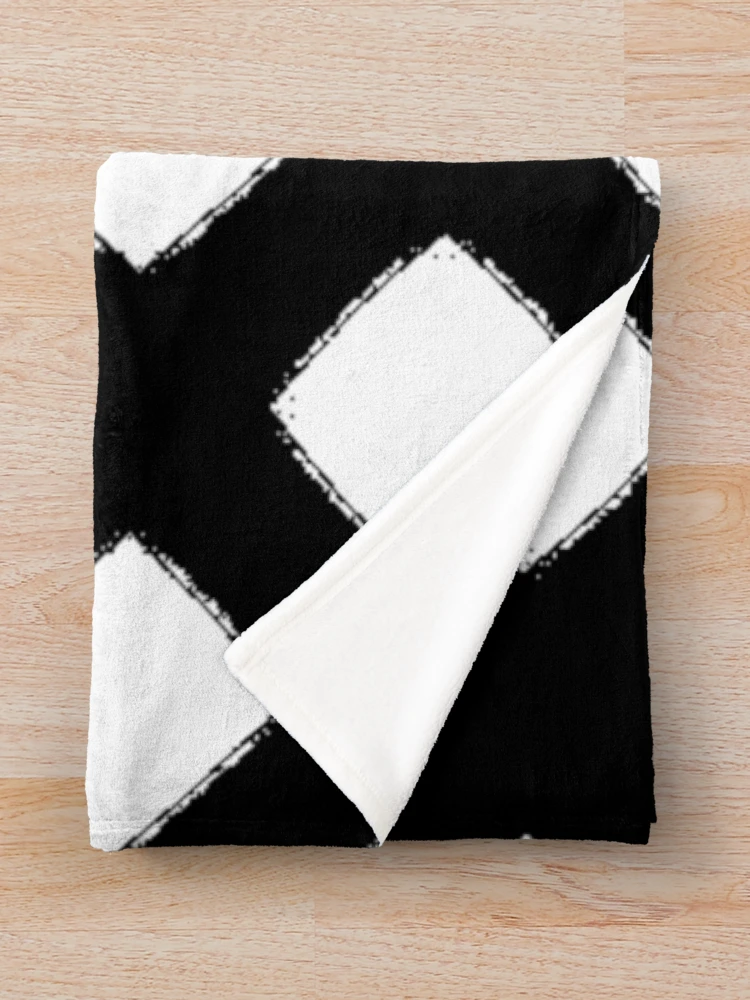 Thumbnail 3 of 6, Throw Blanket, Snow White Cubes Pattern designed and sold by PrimeScripts.