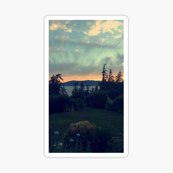 Sunset over the Salish Sea Sticker