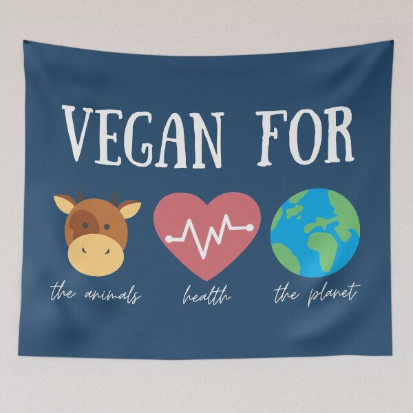 Item preview, Vegan For Animals Health Environment designed and sold by Kindology.