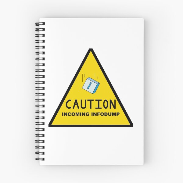 Item preview, Caution: Incoming Infodump (Triangular) designed and sold by AutisticBanshee.