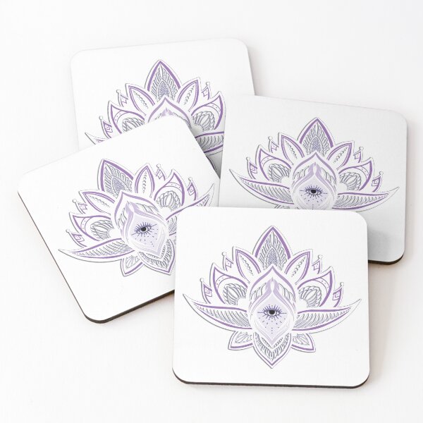 Item preview, Purple and White Lotus Flower with Third Eye designed and sold by squishyrainbow.
