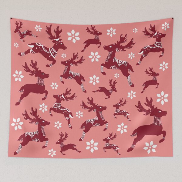 Item preview, Red Christmas Reindeer Pattern designed and sold by Lady-Lilac.