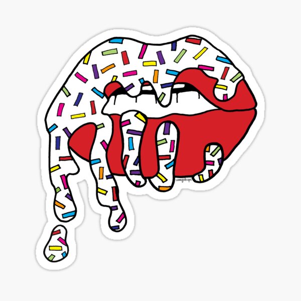 Sprinkled Lips Sticker