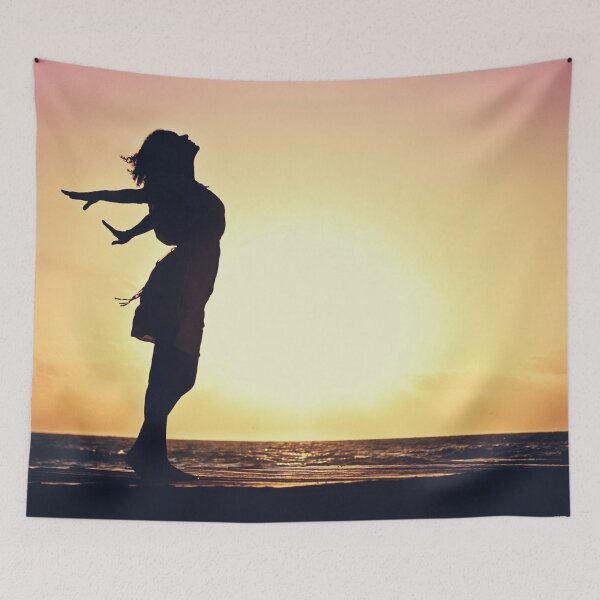 Item preview, Freedom Silhouette Ocean Sunrise designed and sold by Felicity-K.