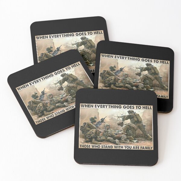 Item preview, When Everything Goes To Hell Those Who Stand With You Are Family - Veteran designed and sold by MorningJoco.
