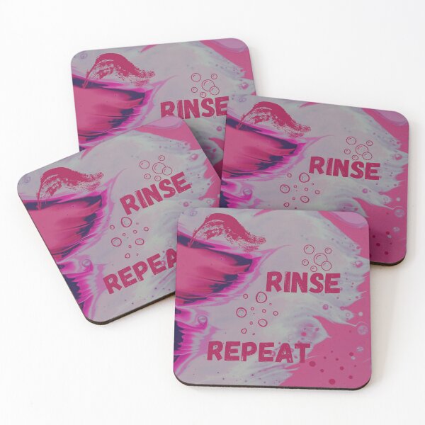 Item preview, RINSE REPEAT Shower Curtain designed and sold by Swooncake Press.