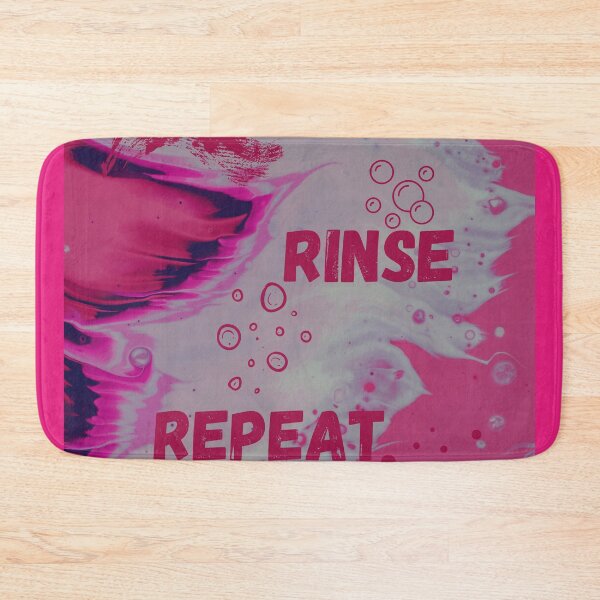 Item preview, RINSE REPEAT Shower Curtain designed and sold by Swooncake Press.