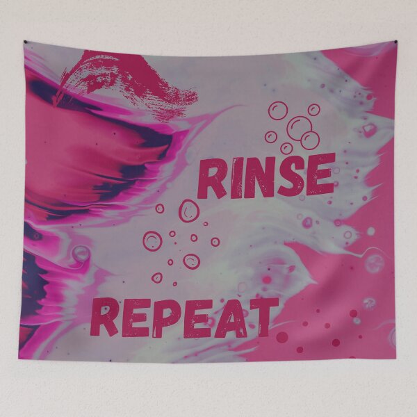 Item preview, RINSE REPEAT Shower Curtain designed and sold by Swooncake Press.