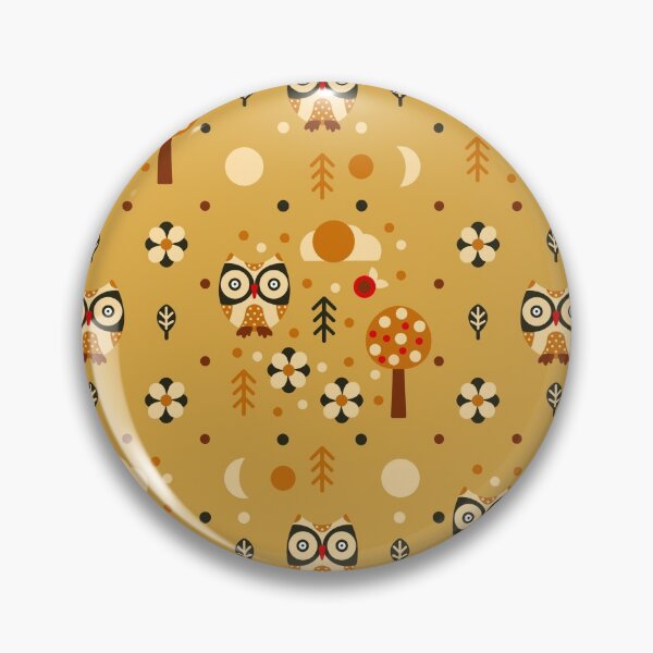 Item preview, Yellow Owls Small Pattern designed and sold by Simplulina.