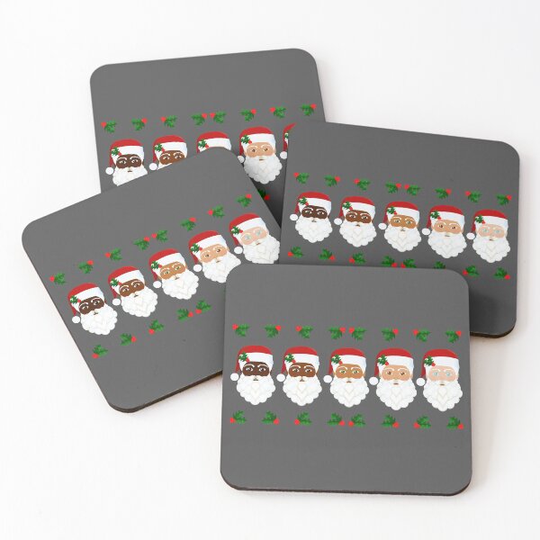 Item preview, Multiracial Christmas Santa Claus with Holly Berries designed and sold by Sheila Pressley.