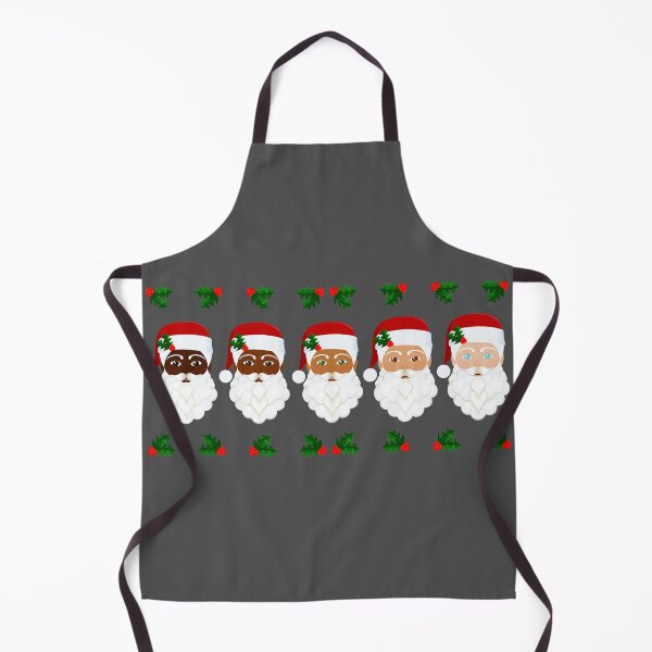 Item preview, Multiracial Christmas Santa Claus with Holly Berries designed and sold by Sheila Pressley.