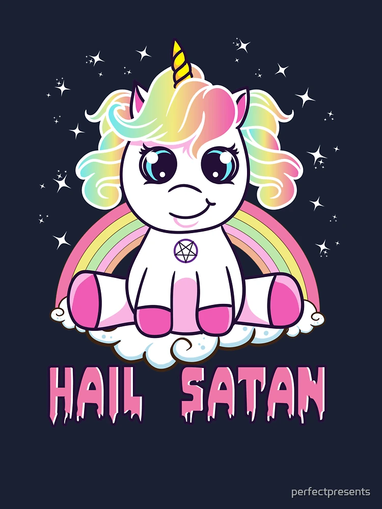 Hail satan unicorn hoodie best sale