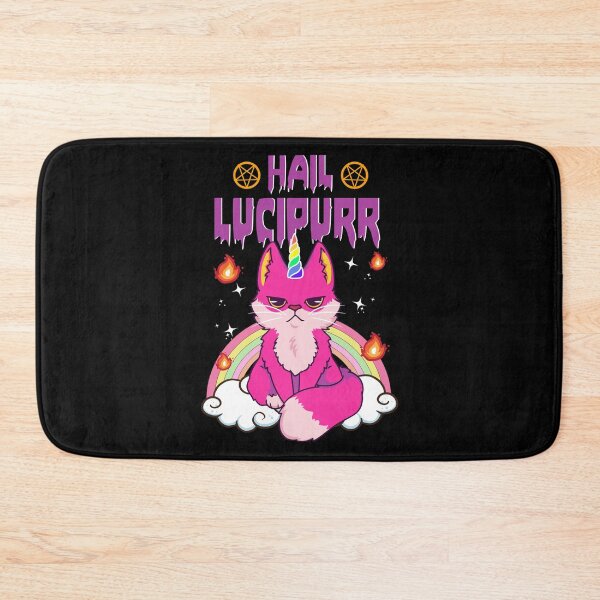 Item preview, Cute & Funny Satanic Hail Lucipurr Rainbow Emo Cat designed and sold by perfectpresents.