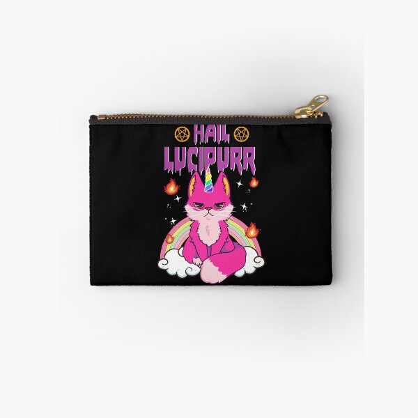 Item preview, Cute & Funny Satanic Hail Lucipurr Rainbow Emo Cat designed and sold by perfectpresents.