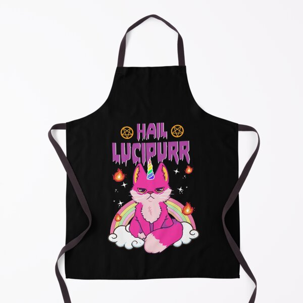 Item preview, Cute & Funny Satanic Hail Lucipurr Rainbow Emo Cat designed and sold by perfectpresents.
