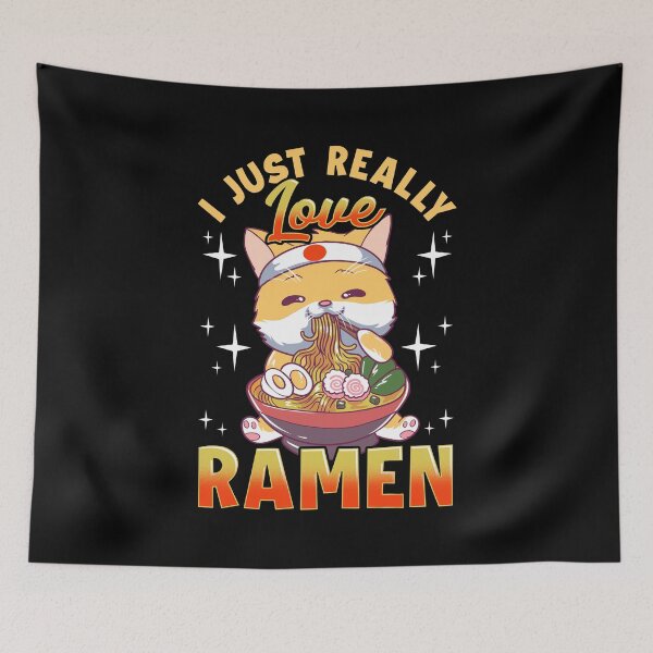 Item preview, Kawaii Cat I Just Really Love Ramen Anime Kitty designed and sold by perfectpresents.