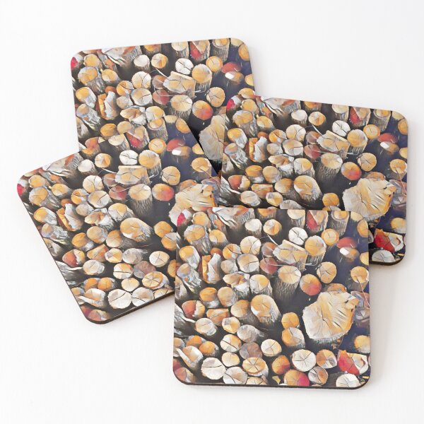 Item preview, Colorama pattern wood logs (oak with artistic effect) designed and sold by Joie-et-Poesie.