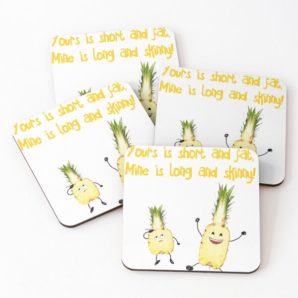 Item preview, Short fat long skinny pineapple designed and sold by guacamolio.