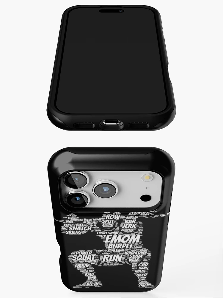 Thumbnail 3 of 4, iPhone Case, The Clean - CrossFit word cloud based design designed and sold by RXThread.