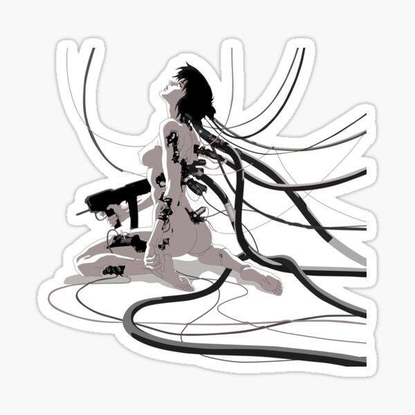 girl akira ghost in shell art Sticker