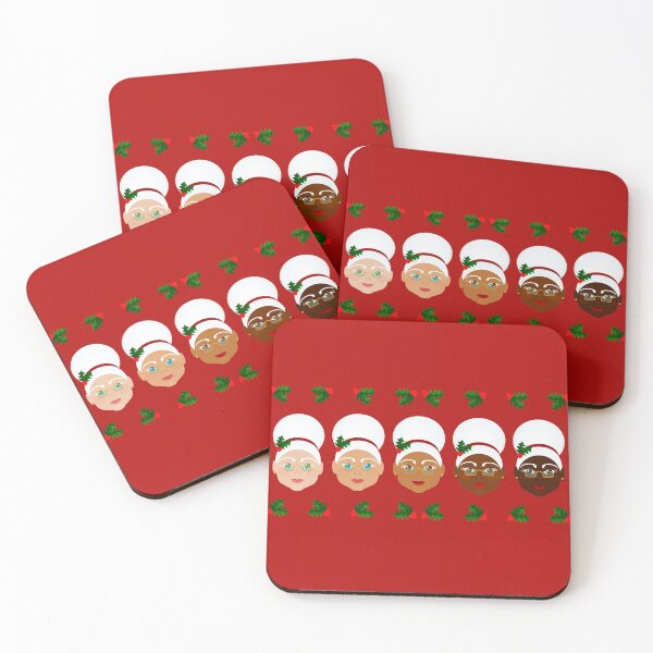 Item preview, Multiracial Christmas Mrs. Claus with Holly Berries designed and sold by Sheila Pressley.