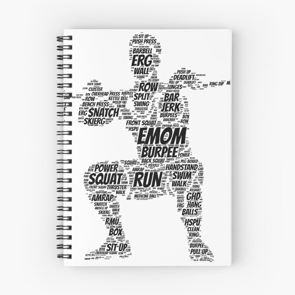 Item preview, The Clean - CrossFit word cloud based design - Black Text designed and sold by RXThread.
