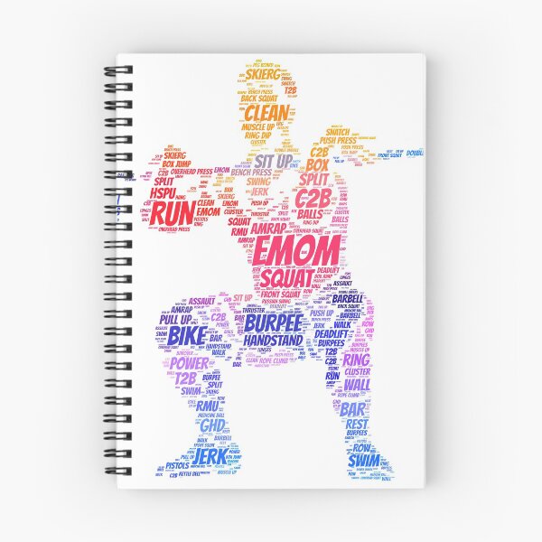 Item preview, The Clean - CrossFit word cloud based design - Rainbow Text designed and sold by RXThread.