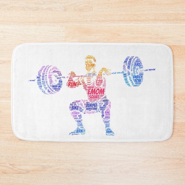 Item preview, The Clean - CrossFit word cloud based design - Rainbow Text designed and sold by RXThread.