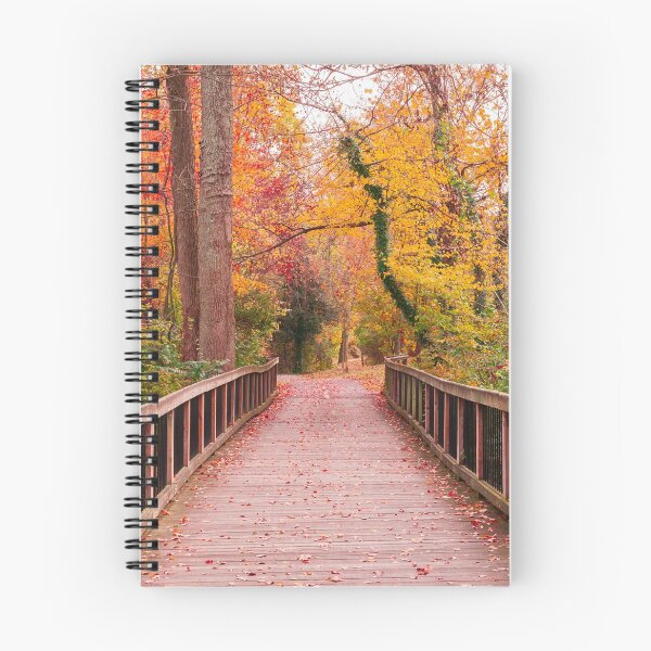 Item preview, beautiful wooden pathway going breathtaking colorful trees forest designed and sold by Carla Nay.
