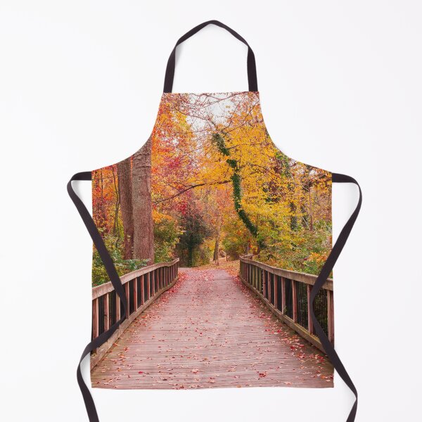 Item preview, beautiful wooden pathway going breathtaking colorful trees forest designed and sold by Carla Nay.