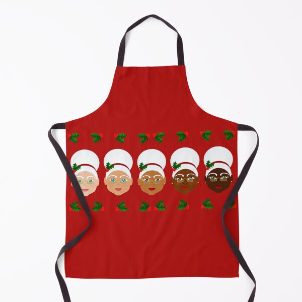 Item preview, Multiracial Christmas Mrs. Claus with Holly Berries designed and sold by Sheila Pressley.