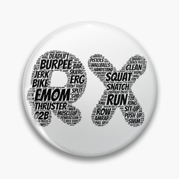 Item preview, RX - CrossFit Word Cloud - Snatch/EMOM/Squat/Run - White Text designed and sold by RXThread.