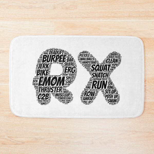 Item preview, RX - CrossFit Word Cloud - Snatch/EMOM/Squat/Run - White Text designed and sold by RXThread.