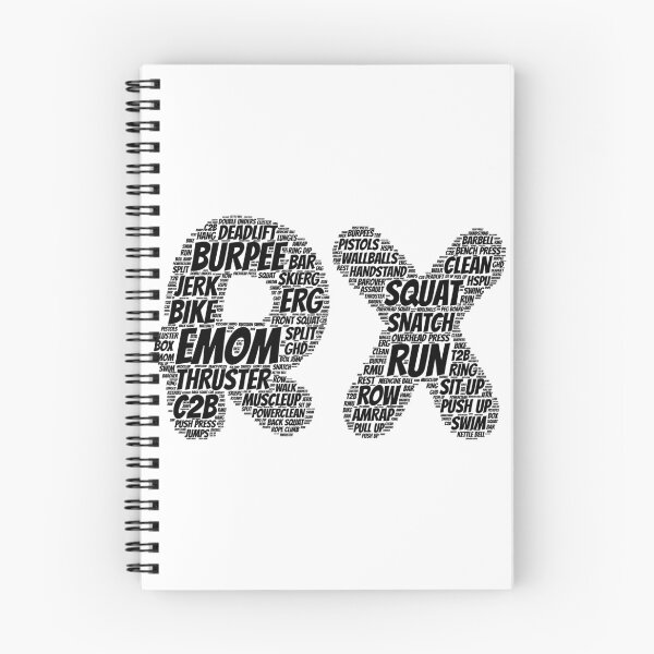 Item preview, RX - CrossFit Word Cloud - Snatch/EMOM/Squat/Run - White Text designed and sold by RXThread.