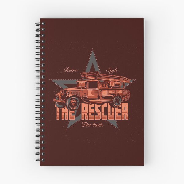 Item preview, Retro Style The Rescuer Fire truck designed and sold by CAsual-Fashion.