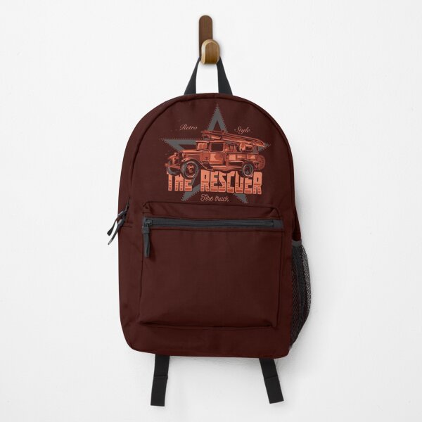 Item preview, Retro Style The Rescuer Fire truck designed and sold by CAsual-Fashion.