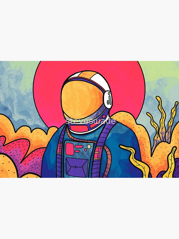 Aperçu 2 sur 2. Skin adhésive d'ordinateur avec l'œuvre L'explorateur de la planète créée et vendue par steveswade.