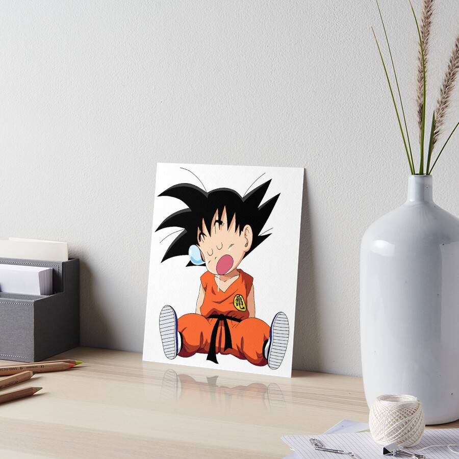 Son Goku Child Art Board Print by matthieu jouannet