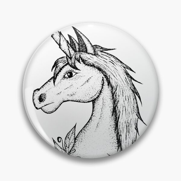 Item preview, Fabled Unicorn, unicorn dotwork design designed and sold by VasilisLam.