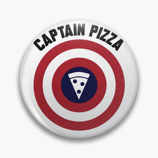 Item preview, Captain Pizza logo slice + text designed and sold by Dkrode.