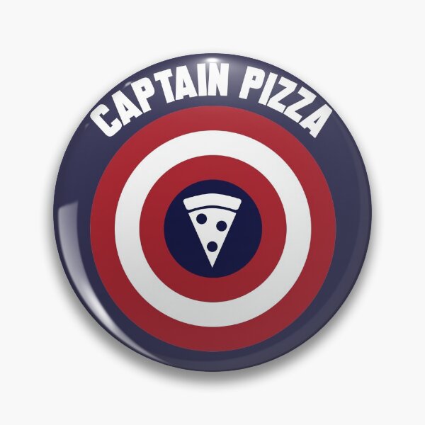 Item preview, Captain Pizza logo slice + white text designed and sold by Dkrode.