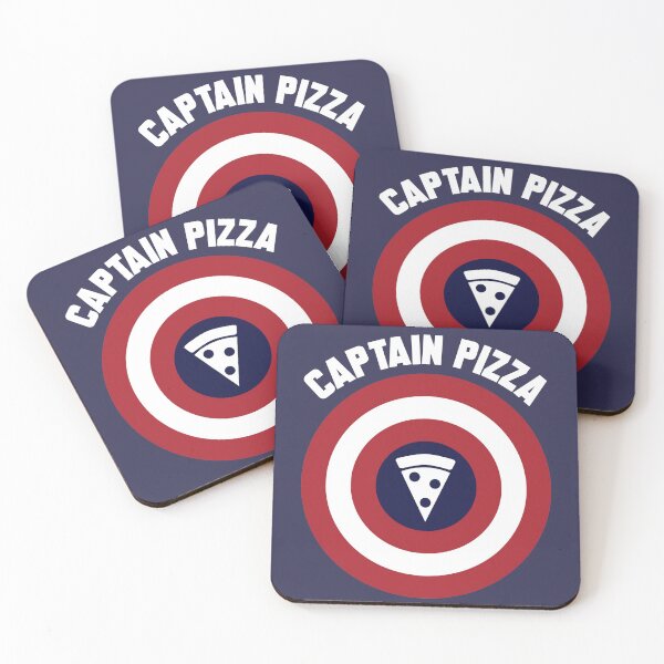 Item preview, Captain Pizza logo slice + white text designed and sold by Dkrode.