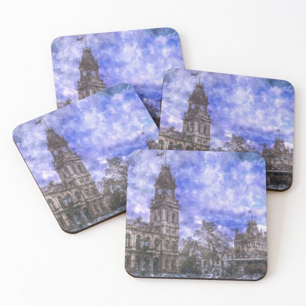 Item preview, Old Bendigo Town Hall and the Shamrock Hotel Watercolor designed and sold by Steven Jodoin.